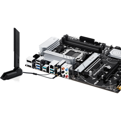 Asus Prime B650-Plus WiFi Socket AM5 Motherboard (Black Silver, RAID, 2.5Gb-LAN, Wi-Fi 6E, BT 5.3, Sound, ATX)