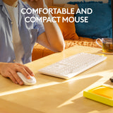 Logitech MK295 Silent Wireless Keyboard and Mouse Combo, desktop set (grey, US-international)