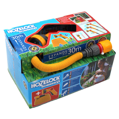 Hozelock wonderhoze 30 metre + multi-spray gun hose (yellow)