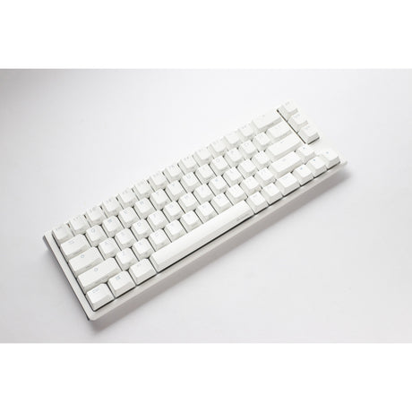 Ducky One 3 klassische reinweiße SF RGB mechanische Tastatur (weiß, US-Layout (Qwerty), Cherry MX Braun, 65 %, RGB-LEDs, Double-Shot PBT, Hot-Swap-fähig, Quack-Mechanik)