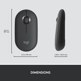 Logitech mk470 slim wireless keyboard and mouse combo, desktop set (black, US-international, scissor switches, 1000 dpi)