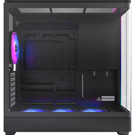 Montech King 45 Pro Midi Tower Case (Black | 2x USB-A | 1x USB-C | RGB | Window)