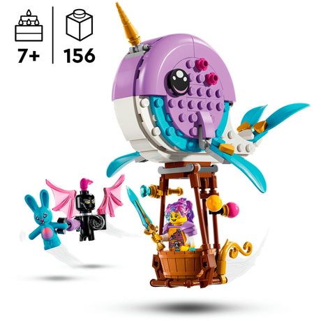 Lego dreamzzz - bréagán tógála balún aer te narwhal izzie (71472)