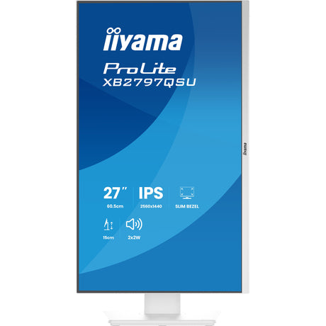 Iiyama prolite xb2797qsu-w1 27 monitor (wit (mat), hdmi, displayport, usb, audio)