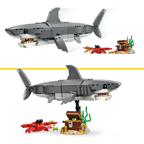 Играчка Lego свирепа акула със сандък със съкровища (31381)