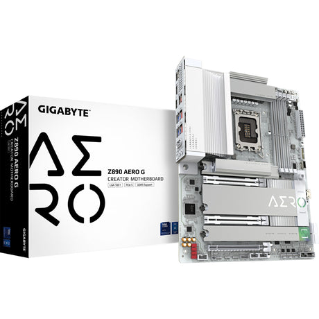 Gigabyte Z890 Aero G Socket 1851 Motherboard (RAID, 2x 2.5Gb-LAN, Wi-Fi 7, BT, Sound, ATX)