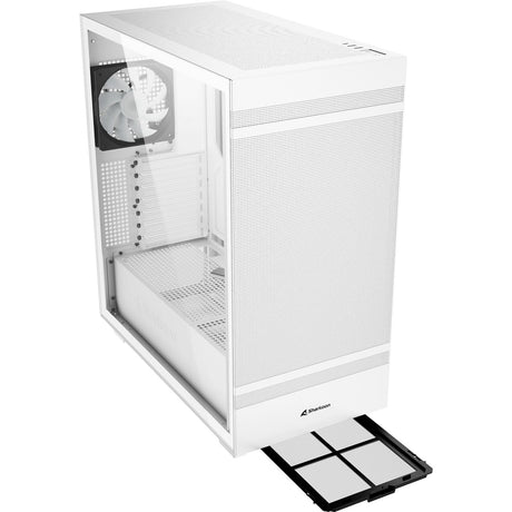 Sharkoon Rebel C50 White RGB Midi Tower Case (White | 2x USB-A | 1x USB-C | RGB | Tempered Glass)
