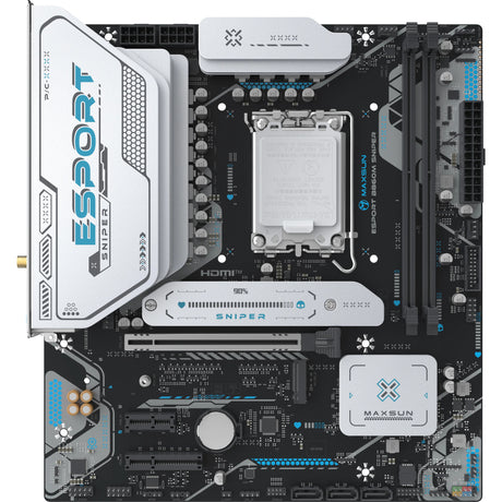 Maxsun ms-esport b860m sniper wifi socket 1851 motherboard (black, raid, 2.5 gb-lan, wlan, bt, sound, µatx)