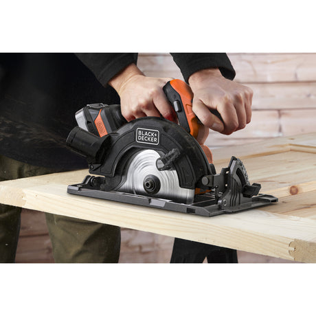 Black+Decker 18V Brushless Circular Saw 165mm Handheld Circular Saw (Black Orange, Battery and Charger Not Included)