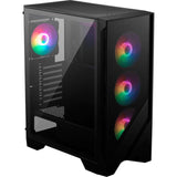 Kryt MSI Mag Forge 120A Airflow Midi Tower (čierny | 2x USB-A | RGB | Tvrdené sklo)