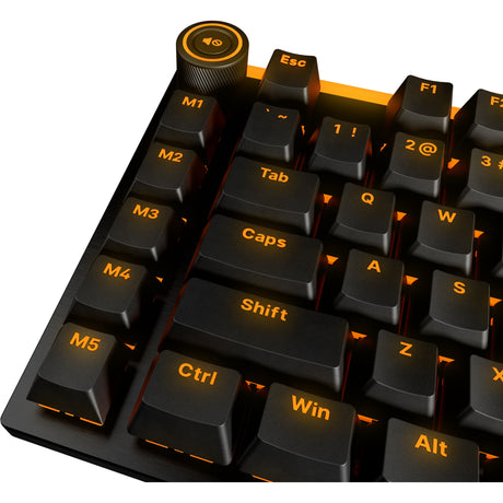 Vær stille! lettmontert stille taktil rgb mekanisk spilltastatur (svart, us-layout (qwerty), lydløs taktil, 100 %, argb, pbt-dobbelt-shot-taster)