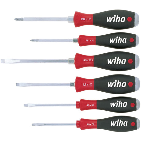 Wiha schroevendraaierset softfinish 21250 (zwart rood)