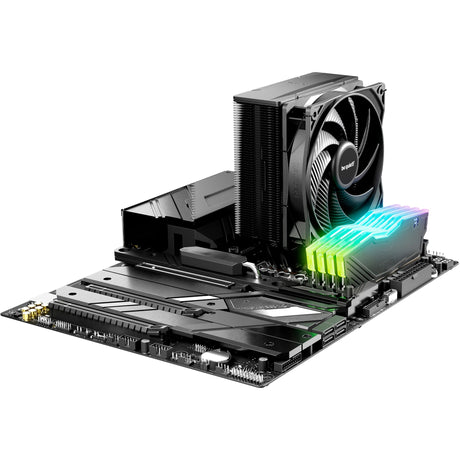 Roueg sinn! Pure Rock 3 Black CPU Cooler (Schwaarz, 4-Pin PWM Fan Connector)