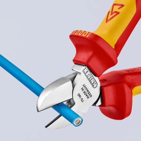 Knipex Diagonal Cutter VDE 70 06 160 Cutting Pliers (Red Yellow, VDE-tested)