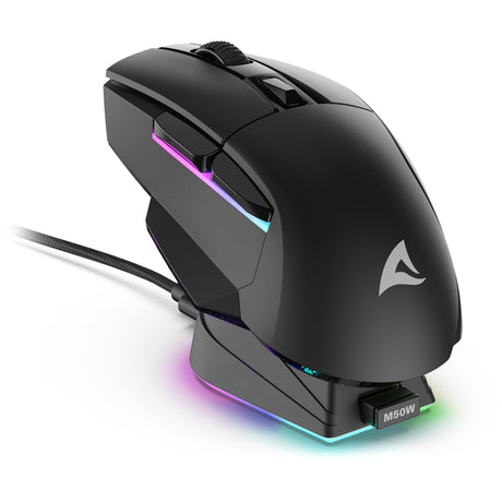Gaming miška Sharkoon skiller sgm50w (črna, 400 - 6400 dpi, rgb LED)