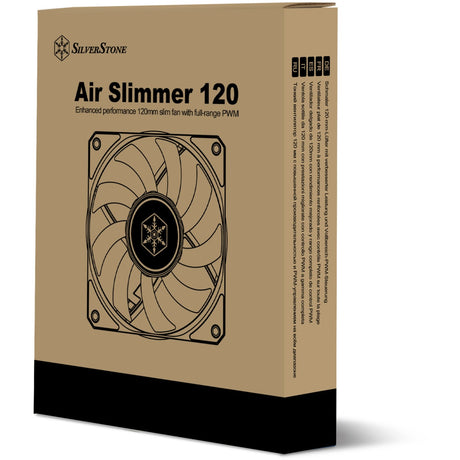 Silverstone air slimer 120 fallfläkt (svart, 120 x 15 x 120 mm, pwm)