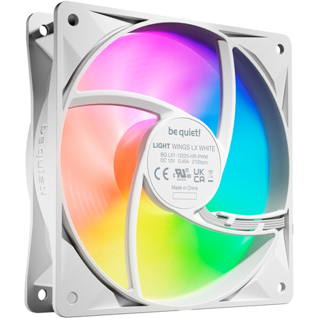 Roueg sinn! Light wings lx pwm High-Speed rgb Case Fans (wäiss, 3 Stéck, 120 x 120 x 25 mm)
