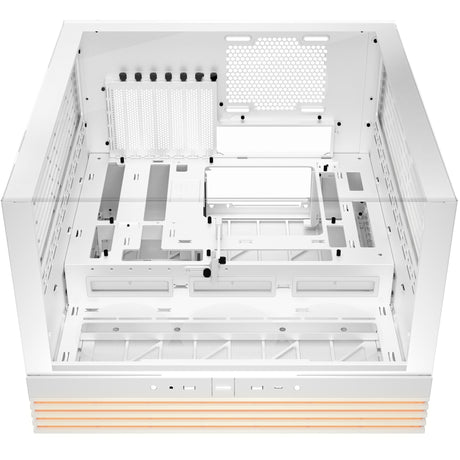 Roueg sinn! Liichtbasis 600 dx Midi Tower Gehäuse (wäiss | 2x USB-A | 1x USB-C | RGB | temperéiert Glas)