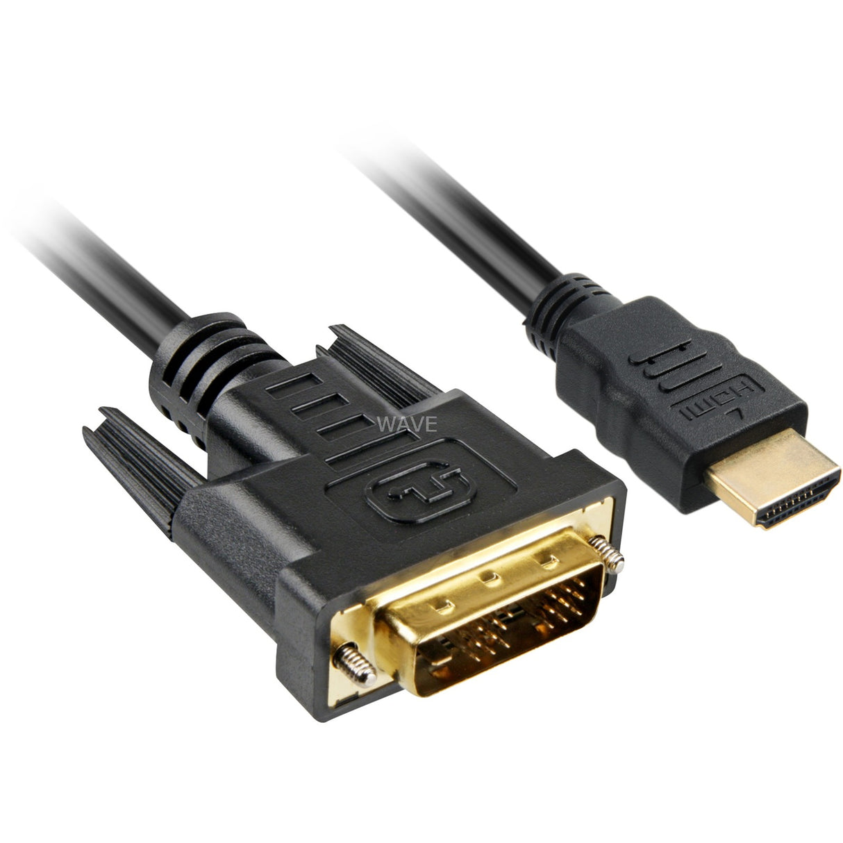 Sharkoon HDMI to DVI-D adapter (black, 5 meters, single-link)