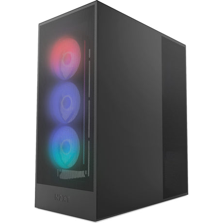 Nzxt h7 flow rgb (2024) midi tower case (black | 2x usb-a | 1x usb-c | rgb | tempered glass)