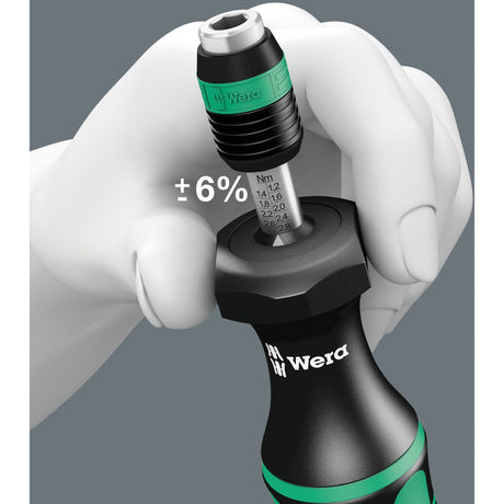Wera 7441 Kraftform nastaviteľný momentový skrutkovač s držiakom na rýchlu výmenu Rapidaptor, 1 4 palcov, 1,2 - 3,0 nm - 1 kus - 05074701001