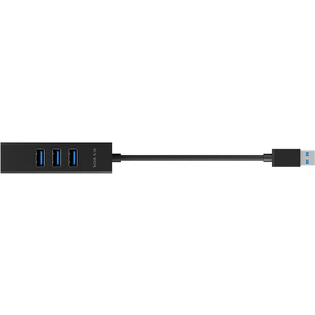 Icy box ib-hub1419-lan USB-hubb (svart, 3x USB-A 3.2 (5 Gbit s), 1x LAN)