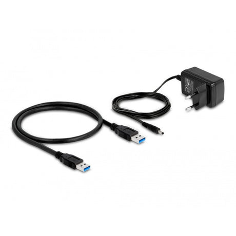 Delock Koncentrator USB 10 Gbps z 4 portami USB-A + 1 portem szybkiego ładowania (szary, z zasilaczem)