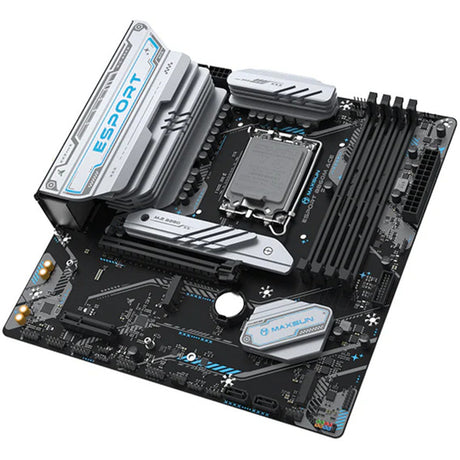 Maxsun ms-esport b860m wifi ace socket 1851 motherboard (black, raid, 2.5 gb-lan, wlan, bt, sound, µatx)
