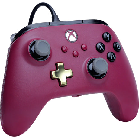 Powera Advantage Plus Wired Controller fir Xbox Series X|s - Ruby (Dark Red, Xbox Series X|s, Xbox One, PC)