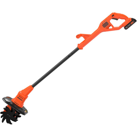 Black+Decker BETL1820L-QW 18V 2.0Ah Cordless Tiller (Orange Black, includes 18V 2.0Ah battery and 400mA charger)