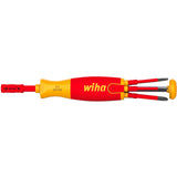 Chave de fenda Wiha com levantamento elétrico do carregador de bits (vermelho amarelo)