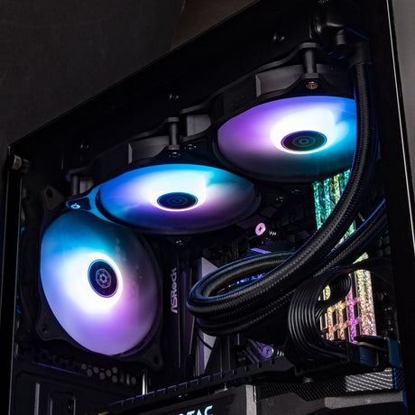Ventilátor Silverstone air blazer 120r rgb (černý, 120 x 25 x 120 mm, pwm)