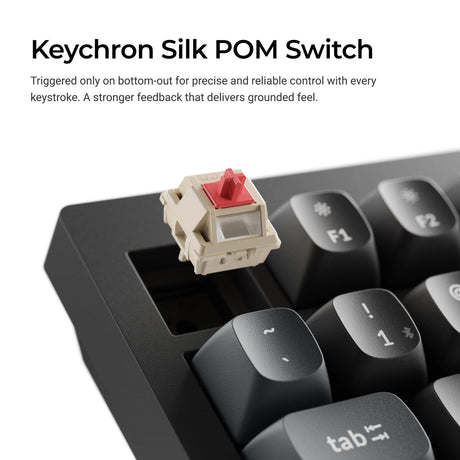 Keychron v3 ultra 8k wireless custom mechanical keyboard (black, US layout (QWERTY), silk POM brown, 80% (TKL), RGB, hot-swap, 2.4 GHz | Bluetooth 5.3 | USB-C)