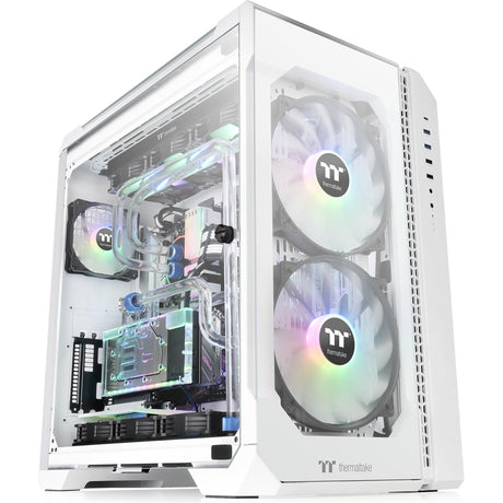 Thermaltake view 51 tg snow argb edition midi tower behuizing (wit | 4x usb-a | 1x usb-c | rgb | window)