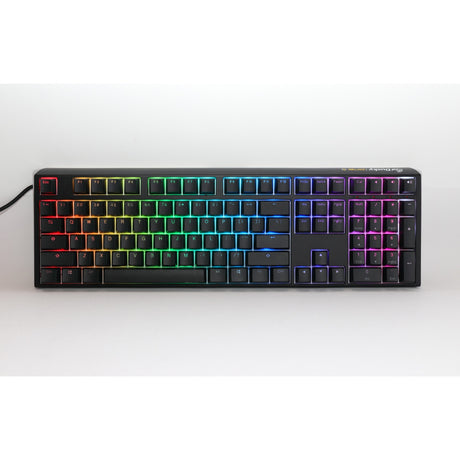 Ducky one 3 classic rgb mechanical keyboard (black, us layout (qwerty), cherry mx speed silver, 100%, rgb led, double-shot pbt, hot-swappable, quack mechanics)