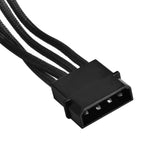 Silverstone-adapter 4-stift molex > 4x 15-stift sata (svart, pp07-btsb)