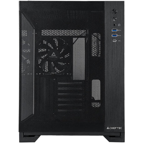 Chieftec Visio Air Midi Tower housing (black | 2x USB-A | 1x USB-C | tempered glass)
