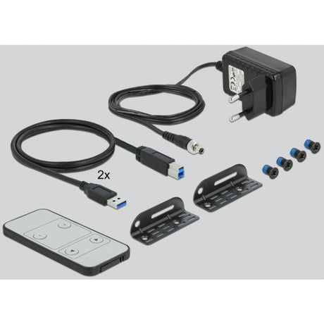 Delock displayport 1.4 kvm switch 8k 30hz com USB 3.0 e switch de áudio kvm