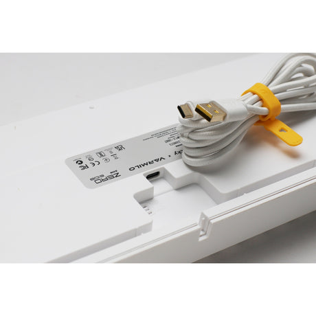 Ducky zero 6108 pure white rgb mechanická herní klávesnice (bílá, us layout (qwerty), cherry mx2a red, 100%, rgb led, double-shot pbt, hot swap, 2,4ghz | bluetooth | usb-c)