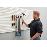 Stanley Track Wall - Hooks Assortment Small, 8-piece holder (black)