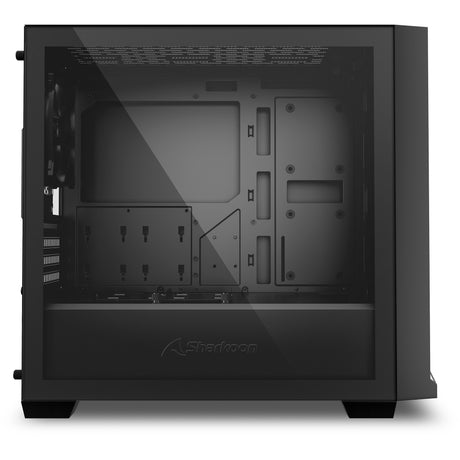 Sharkoon j1000 argb Midi Tower Gehäuse (schwaarz | 3x usb-a | rgb | temperéiert Glas)
