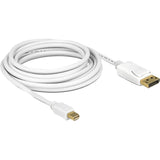 Delock mini displayport > displayport adapter (vit, 1 meter)