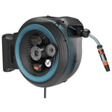 Gardena 35 m Wandschlauchbox Powerroll xl Schlauchroll (gro türkis, 35 Meter, Batterie an Ladegerät net abegraff, Kraaft fir all Allianz)