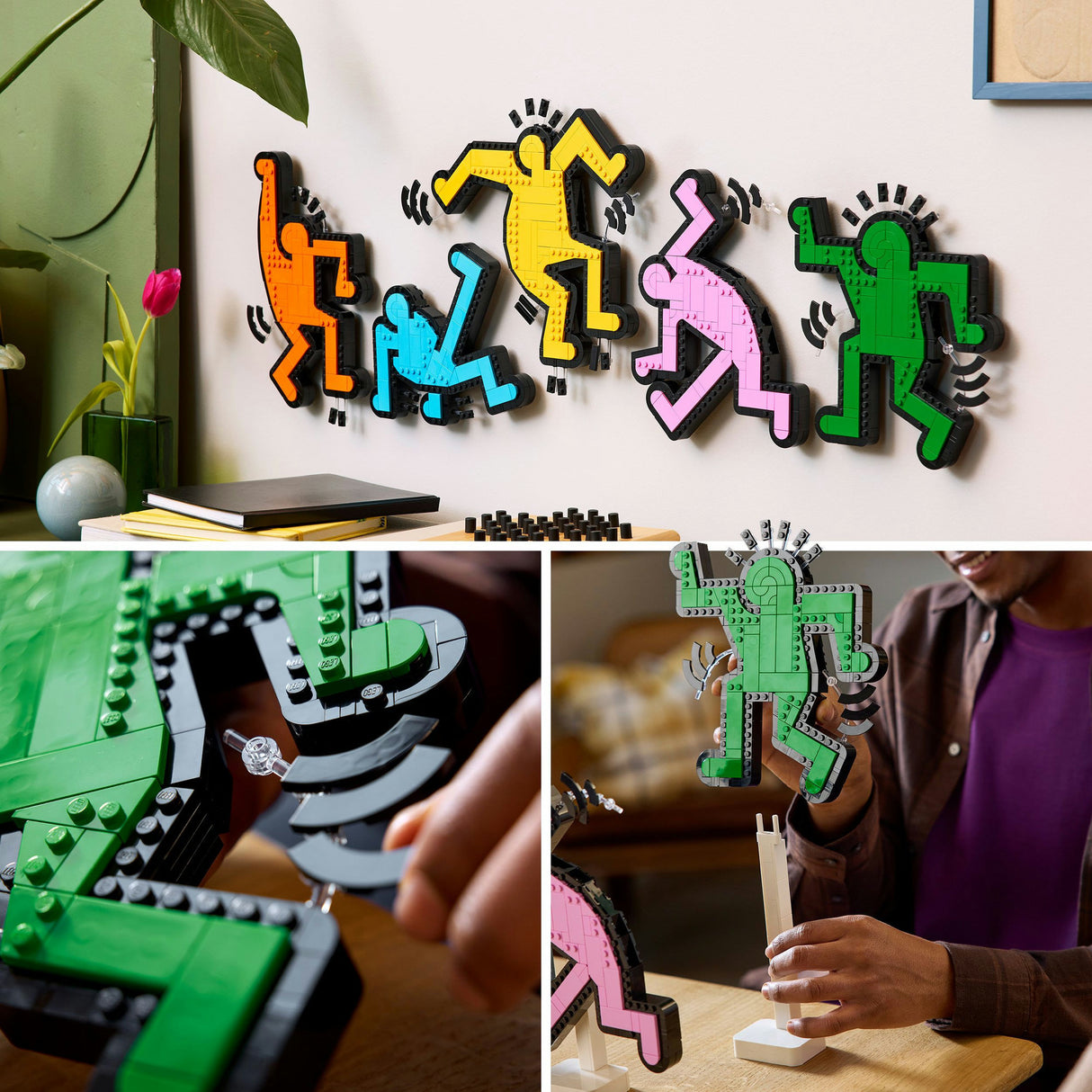 Lego art 31216 keith haring táncoló figurák