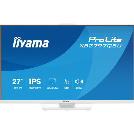 Iiyama prolite xb2797qsu-w1 27 monitor (wit (mat), hdmi, displayport, usb, audio)