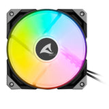 Sharkoon rebel f50 pwm rgb ventilateur de boîtier (noir, 120 x 120 x 25 mm)