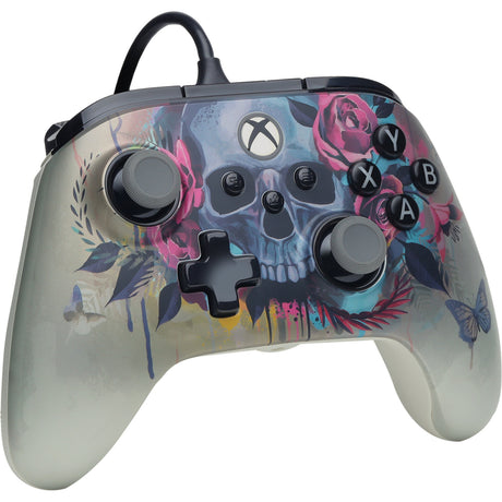 Powera Advantage plus przewodowy kontroler dla Xbox Series x|s - Bloom Gloom (srebrny, Xbox Series x|s, Xbox One, PC)