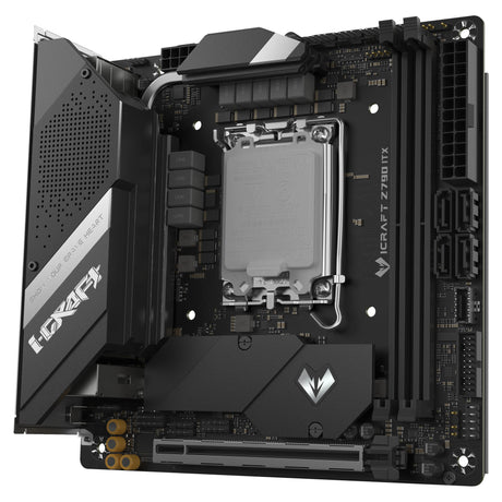 Maxsun ms-icraft z790 itx wifi socket 1700 motherboard (black, raid, 2.5 gb-lan, wlan, bt, sound, mini-itx)