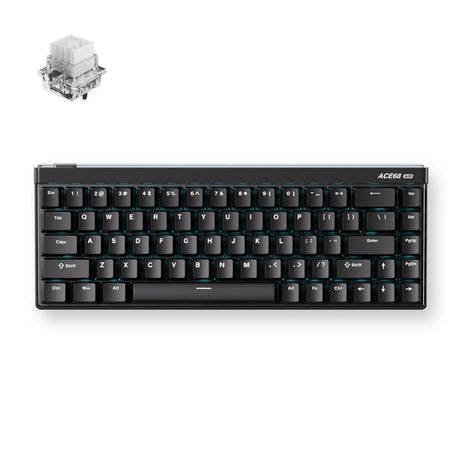 Mchose Ace 68 Air Hall Effect Magnetic Switch Gaming Keyboard (black, US layout (qwerty), Mount Tai GT HE, 65%, RGB, hot-swappable, PBT keycaps, USB-C, Hall effect sensor)