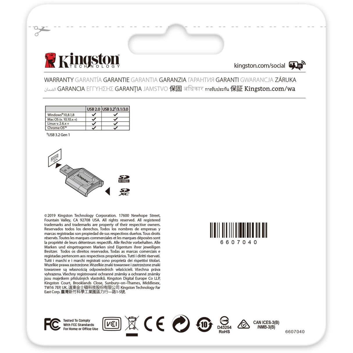 Lector Kingston Mobilelite Plus SD